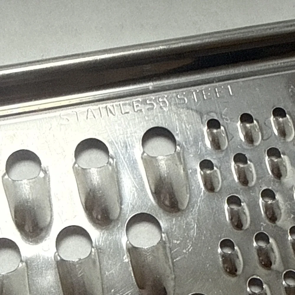 Vtg Ekco Stainless All In One Flat Grater Shredder Handles Cheese Vegetables 2ct